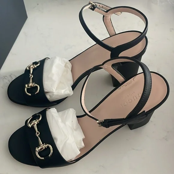 Black Gucci Miro Horsebit Heels Size 38 - Picture 5 of 13